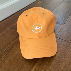 Peter Millar Crown Seal Performance Orange Hat Golf Cap Breathable Sportswear